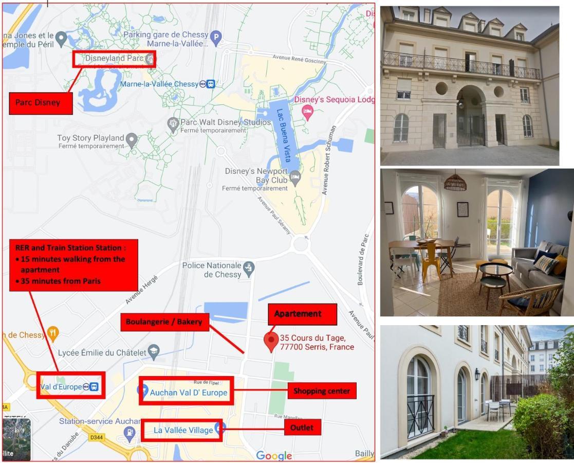 Apartment 2 Bedroomed Near Disneyland Paris With Garden Parking At Serris Kültér fotó